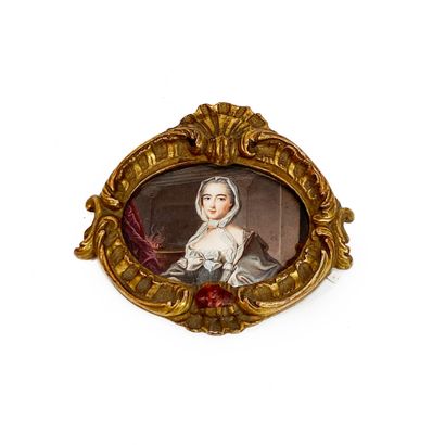 Dans le goût du XVIIIe siècle Portrait miniature...