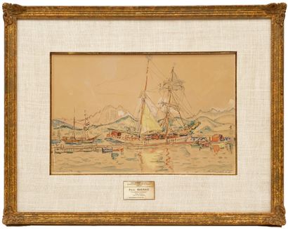 null D'après Paul Signac "les voiliers à Ajaccio" Reproduction numérotée 215/250...