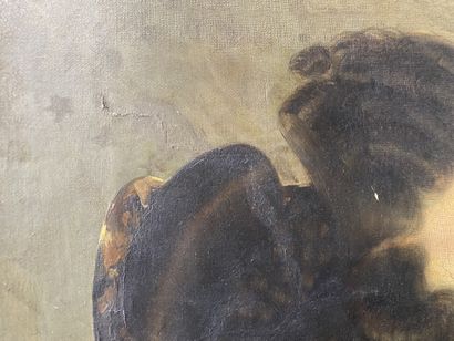 null Joseph Nicolas JOUY (1809-1880) Portrait d'une élégante Huile sur toile signée...