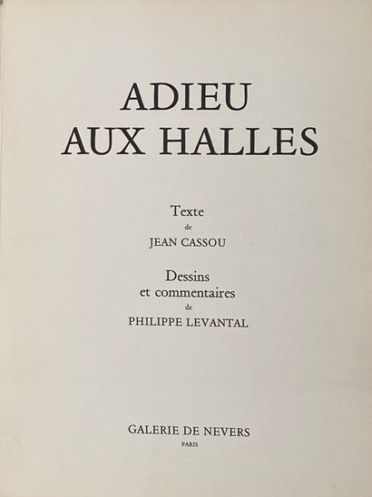null Porte folio "Adieu aux Halles" texte de Jean Cassou, Galerie de Nevers à Paris,...
