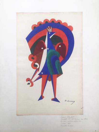 null D'après Mikhail Larionov 

Ensemble de quatre pochoirs, 1919. 

Signés dans...