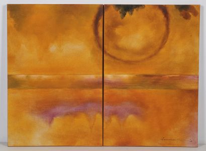 null Emmanuel Meysonnier Sunset Dyptic.

Oil on canvas.

Signed lower right. H_121...