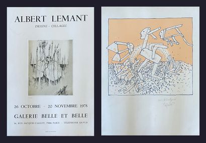 null Ensemble de trois affiche-gravure Albert Lemant. D'un tirage à 100 exemplaires....