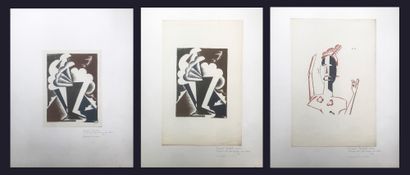 null After Mikhail Larionov 

Composition, 1919

Set of three color prints. 

H_31...