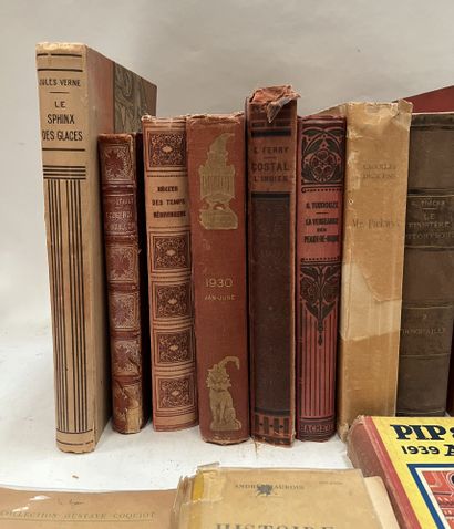 null Fort lot de livres dont "Histoire romaine" de Lemaistre (4 vol.) , "Voyage du...