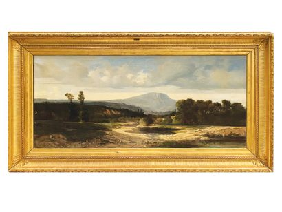null JOSEPH COLLA (1841 - ?) 

La montagne Sainte Victoire, 1862 

Toile. 

Signé...