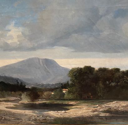 null JOSEPH COLLA (1841 - ?) 

La montagne Sainte Victoire, 1862 

Toile. 

Signé...