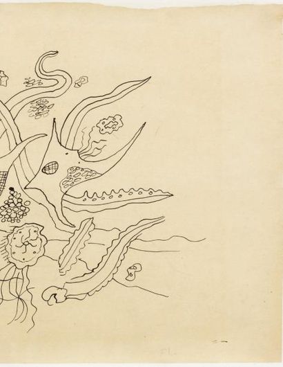 FERNAND LÉGER (1881-1955) Araignée de mer, circa 1940-1941 Encre de Chine sur papier...