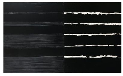 Pierre Soulages (né en 1919) Peinture, 2002 Huile sur toile. Signée, datée et titrée...