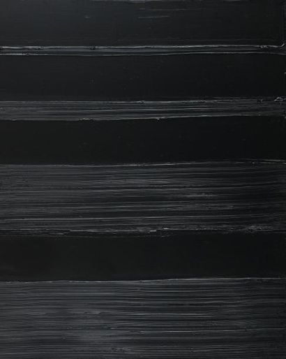 Pierre Soulages (né en 1919) Peinture, 2002 Huile sur toile. Signée, datée et titrée...