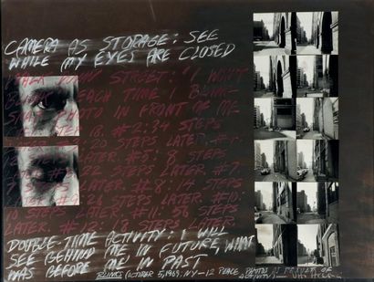 Vito Acconci (né en 1940) Blinks, New York, 1969 (1975) Crayons gras et collage photographique...