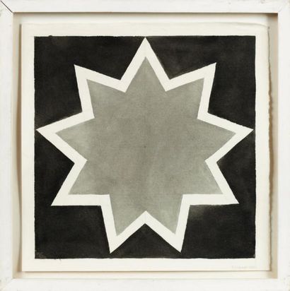 Sol Lewitt (1928-2007) Nine Pointed Star within a nine pointed Star, 1982 Gouache...