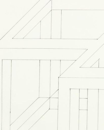 Sol Lewitt (1928-2007) From a cube, 1971 Encre sur papier. Signée et datée en bas...