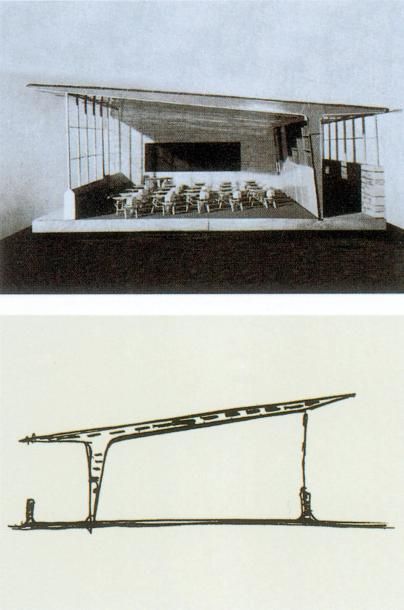 JEAN PROUVÉ (1901-1984) Structure Coque Composée de huit pieds-support, sept accueillant...