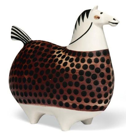 STIG LINDBERG (1916-1982) Cheval en grès Signé Horse in stoneware Signed Edition...