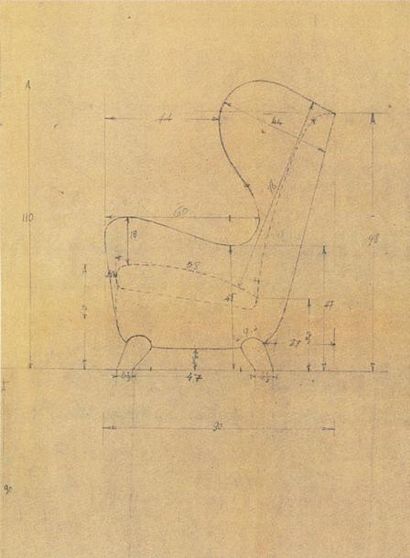 JEAN ROYÈRE (1902-1981) Paire de fauteuils modèle Éléphanteaux Structure en chêne,...