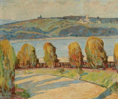 ALEXANDRE ALTMANN (1885-1950) Paysage, 1911 Huile sur toile marouflée sur panneau....