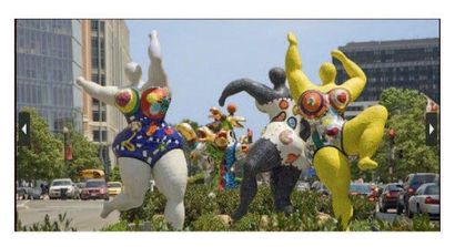 NIKI DE SAINT PHALLE (1930-2002) Les trois Grâces, 1994 Résine polyester peinte sur...