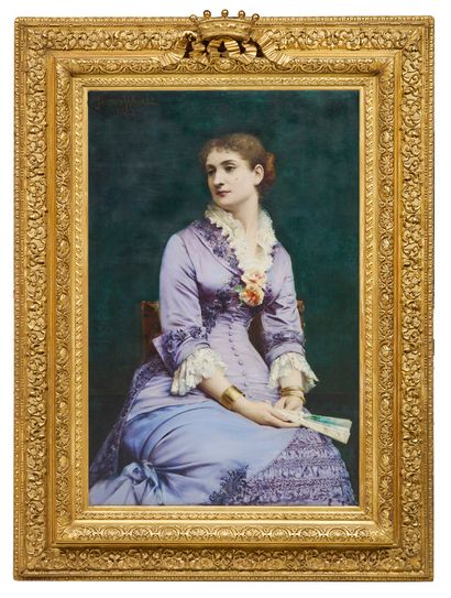 null Jacques Clément WAGREZ (1850-1908)
Portrait de Mme la baronne de G.
Huile sur...