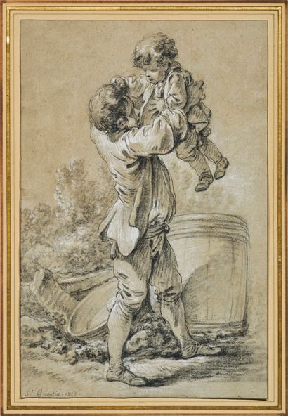null Jacques-Philippe Joseph de SAINT QUENTIN (1738 - c. 1785)
Jeune père soulevant...