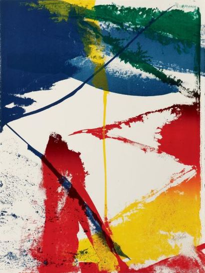 PAUL JENKINS (NÉ EN 1923) Sans titre, 1990 Lithographie en couleurs Signée et numérotée...