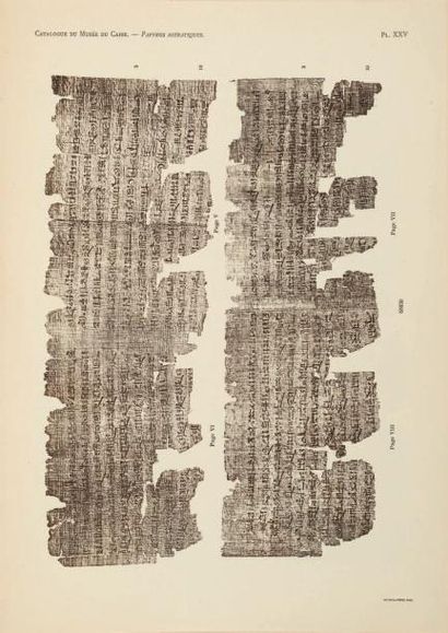 GOLÉNISCHEFF W Papyrus hiératiques. Premier fascicule. Catalogue général des antiquités...