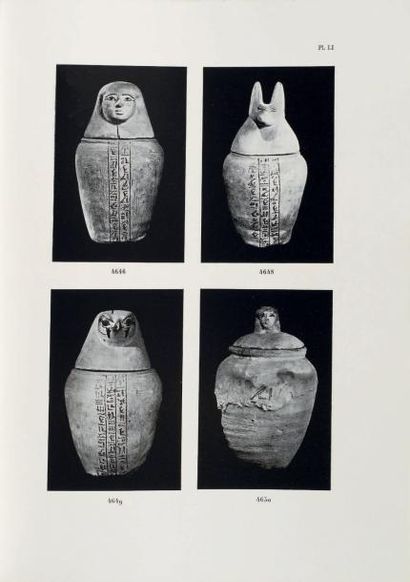 REISNER G. A Canopics. Catalogue général des antiquités égyptiennes du Musée du Caire,...