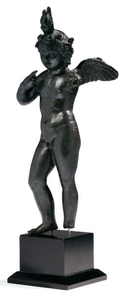 ÉGYPTE STATUETTE D'ÉROS-HARPOCRATE-DIONYSOS. Rare statuette syncrétique représentant...