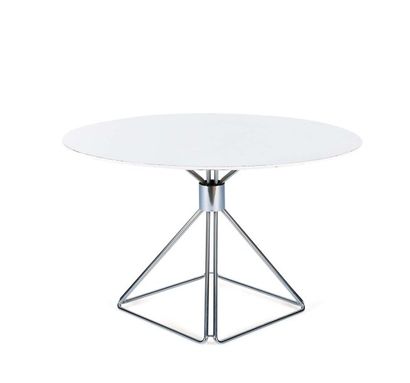 rudi verhelst table de salle à manger à plateau circulaire en marbre blanc reposant...
