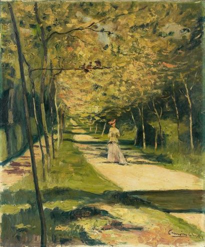 Charles CAMOIN (1879-1965) Allée au Parc de Saint Cloud, 1902 Huile sur toile. Signée...