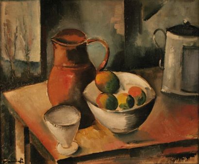 Maurice de Vlaminck (1876-1958) Nature morte aux pommes, 1913 Huile sur toile. Signée...
