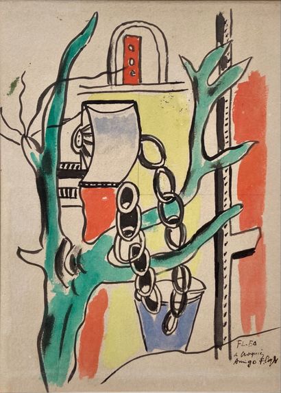Fernand LÉGER (1881-1955)
Le Puits, 1950
Aquarelle...