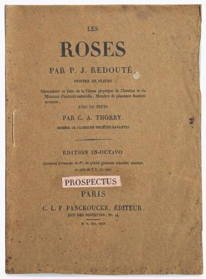 null [PROSPECTUS]. REDOUTE (Pierre-Joseph). Les Roses par P. J. Redouté, peintre...