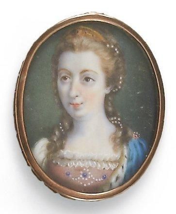 BIANCA FESTA (1802 - 1884) Portrait de Maria-Theresia von Massa et Carrara (1725-1790),...