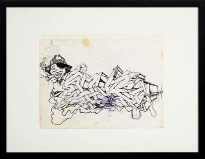CASE2, 
Sketch, 1981
Stylo, crayon et encre...