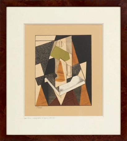 JUAN GRIS (1887-1927) Composition cubiste Lithographie originale H_35 cm L_30 cm...