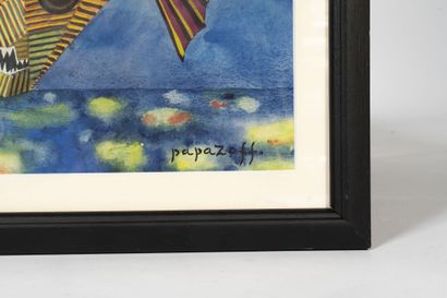 null Georges PAPAZOFF (1894-1972)
Le poisson 
Aquarelle en couleurs sur papier 
Signée...