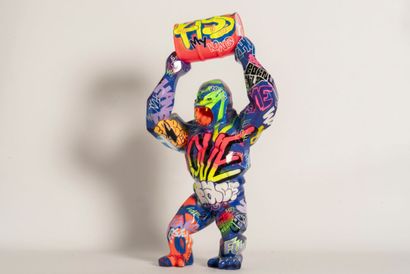 null Richard ORLINSKI (Né en 1966)
Kong
Sculpture en polyrésine peinte/taguée
Signée...