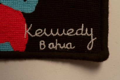 null Kennedy BAHIA (1929-2005)
Tapisserie en laine technique "petit point"
Signée...