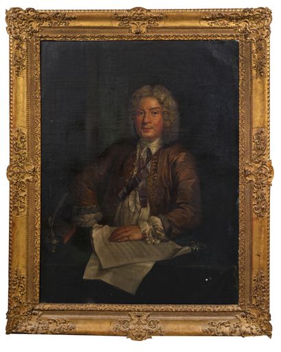 null École française du XVIIIe siècle,
Portrait présumé de François Couperin (1668-1733).
Huile...