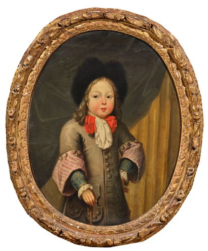 null École hollandaise vers 1700,
Portrait de jeune enfant devant un pilastre cannelé.
H_85...