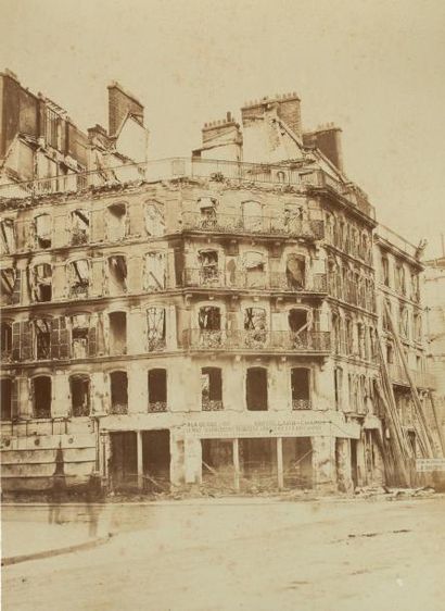 null [COMMUNE DE PARIS]. Siège de Paris, 1870-1871. Les monuments incendiés par la...