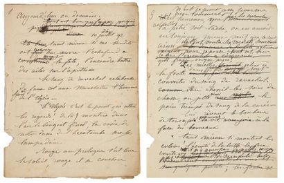 MICHEL (Louise) Aujourd'hui ou demain. 10 juillet 1892. Manuscrit autographe signé...
