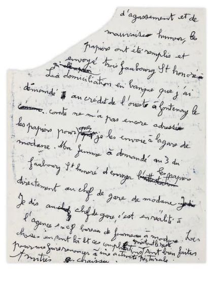 CHAISSAC Gaston (1910-1964) Lettre autographe signée, à un ami; 2 pages in-4 (sur...