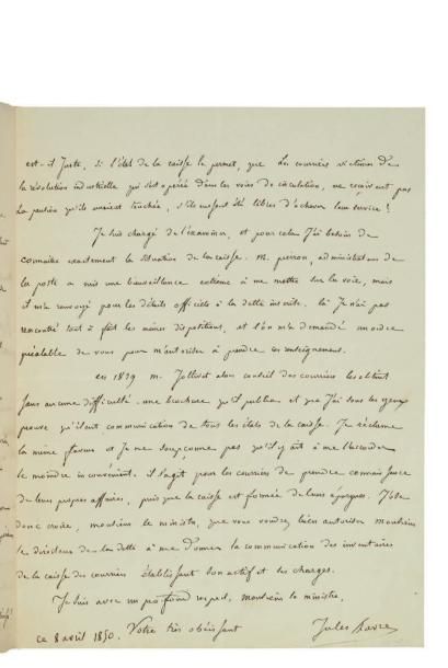 DIVERS 5 Lettres signées, dont 2 autographes. Louis Blanc (l.a.s. à Pagnerre, 1864,...