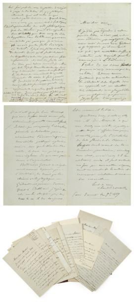 BERNARD Claude (1813-1878) physiologiste 36 Lettres autographes signées, Paris et...
