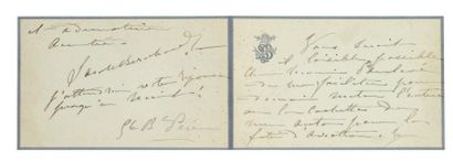BERNHARDT Sarah (1844-1923) Lettre autographe signée, 56 boulevard Pereire, à Paul...