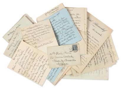 MERRILL Stuart (1863-1915) poète symboliste 54 Lettres autographes signées, 1905-1907,...