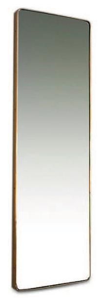 Gio PONTI (1891-1979) Miroir rectangulaire Bronze doré 1964 H_103 cm L_46 cm Provenance:...