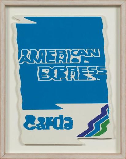 Raymond Hains (1926-2005) American Express, 1987 Sérigraphie en couleur sur panneau....